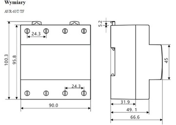 Реле тока и напряжения АВР-63ТФ, 63А, 3х380В + нейтраль