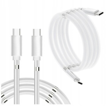 KABEL USB TYP-C PODWÓJNY MAGNETYCZNY NIEPLĄCZĄCY