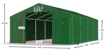 Палатка для хранения 4х8м Solid DAS 560 S