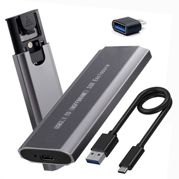 Adapter dysku SSD Kieszeń M.2 USB-C Obudowa M2 SATA NGFF USB 3.1