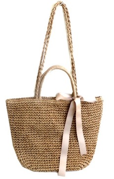 КОРЗИНА, СУМКА НА ПЛЕЧЕ ИЗ РАФИИ + ШАРФ