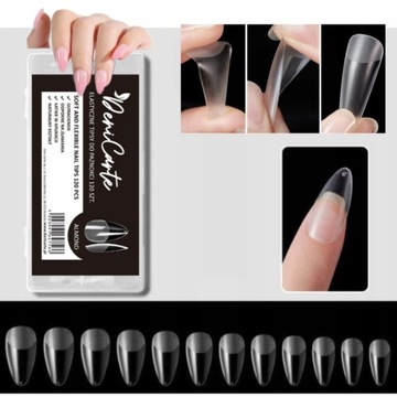 ГИБКИЕ ПРОЗРАЧНЫЕ НАСАДКИ 120 ШТ МИНДАЛЬ МИНДАЛЬ