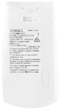 LC104 ДЕТЕКТОР ДАТЧИК ДВИЖЕНИЯ СИГНАЛИЗАЦИЯ ДВОЙНОЙ PIR MW PET ДЕРЖАТЕЛЬ DSC