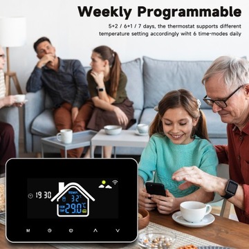 Температура Tuya Wi -Fi Thermostat Регулятор 16A LCD