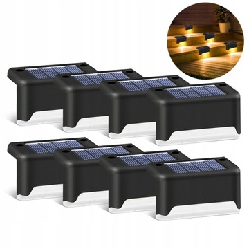 8X LAMPKI SOLARNE OGRODOWE LED SCHODY TARAS PŁOT