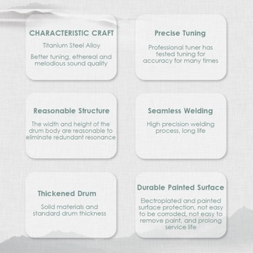 6-дюймовый стальной барабан для языка, 11 нот, барабан для хэндпана