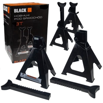 2x KOBYŁKI 3T PODSTAWKI PODPORY 14311 BLACK
