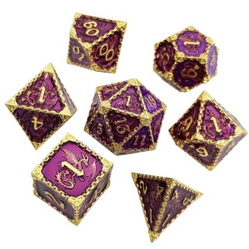 SMOCZA KAPLICA ZESTAW 7 METALOWYCH KOŚCI RPG