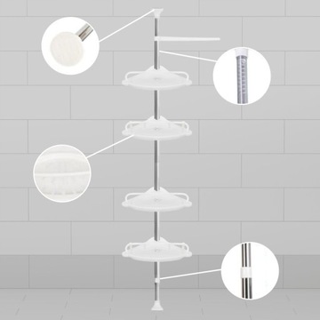 ПОЛКА ДЛЯ ДУША УГЛОВАЯ, ТЕЛЕСКОПИЧЕСКАЯ ДЛЯ КОСМЕТИКИ ДЛЯ ВАННОЙ, 3,2 м