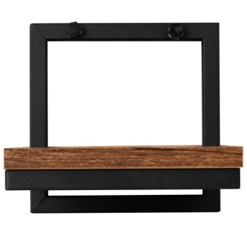 Черная металлическая настенная подставка для цветов Torget Rustic loft