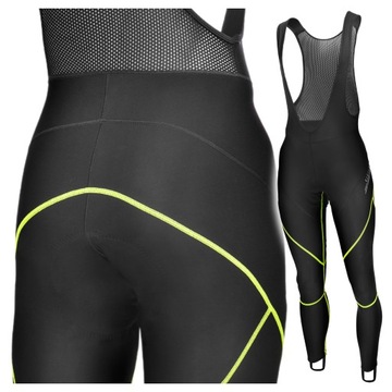 Spodnie Rowerowe XL na Rower Kolarskie na Szelkach Długie Męskie z Wkładką