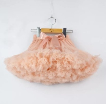 SPÓDNICZKA TUTU PETTISKIRT, BRZOSKWINIOWA, 4-5 LAT