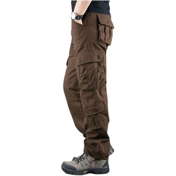 Spring Autumn Men's Cargo Pants Casual Multi Pocke