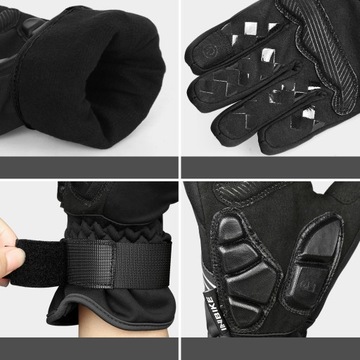 RĘKAWICZKI ROWEROWE ZIMOWE ŻELOWE DOTYKOWE WODOODPORNE DEDYKOWANE PREMIUM M