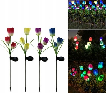 LAMPKI OGRODOWE SOLARNE GRUNTOWE LED DYSKI 6szt