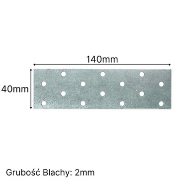ПЕРФОРИРОВАННАЯ ПЛИТА 40х140х2мм 10шт ЛИСТОВАЯ ПЛИТНАЯ СОВМЕСТНАЯ СЕРТИФИКАТ БУДО