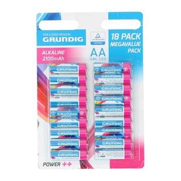 Zestaw baterii alkalicznych AA / LR6 1.5V 18 szt. Grundig