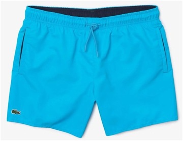 Szorty kąpielowe LACOSTE niebieskie z funkcją QUICK DRY - L