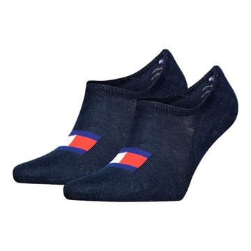 TOMMY HILFIGER SKARPETY SKARPETKI STOPKI 2P GRANATOWE r.39-42