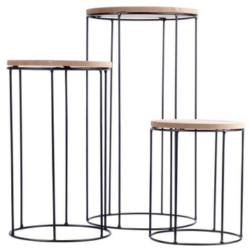 Подставка для цветов круглая металлическая, 3 шт.