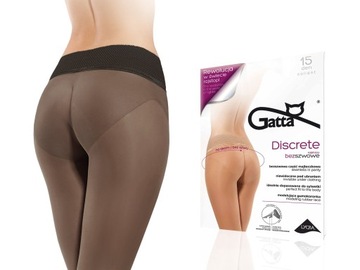 Gatta rajstopy bezszwowe Discrete, nero, 4-L