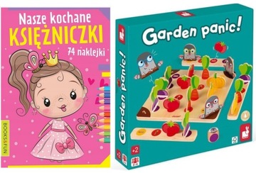 KOLOROWANKA Z NAKLEJKAMI KOCHANE KSIĘŻNICZKI +GRA STRZEŻ SIĘ KRETA JANOD 2+