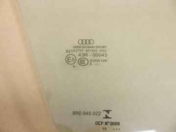 AUDI Q5 8R SKLO (OKNO) DVEŘE DVOJITÁ 8R0845022 2015R