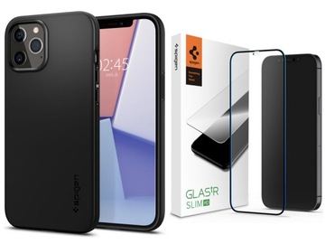 SPIGEN - ETUI OBUDOWA DO IPHONE 12/12 PRO + SZKŁO