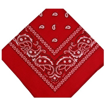 BANDAMKA BANDANA CHUSTKA CHUSTA BANDAMA APASZKA - czerwona