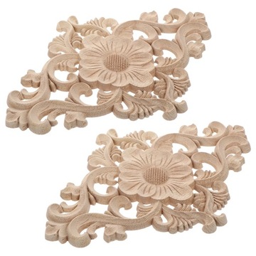 DEKOROWE NAKLEJKI NA DRZWI Z APLIKACJĄ RZEŹBĄ W DREWNIE