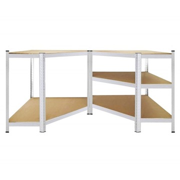 СТЕЛЛАЖ ДЛЯ ХРАНЕНИЯ 5 ПОЛОК УГЛОВОЙ ШКАФ ДЛЯ ПОДВАЛА ГАРАЖА 180x90x40 см