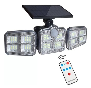 SOLARNA LAMPA LED CZUJNIK RUCHU 122 COB 3 TRYBY