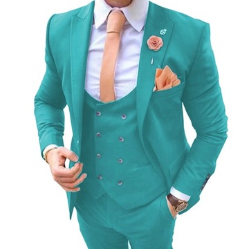 Casual Men's Suits Slim Fit 3 Pieces Wedding Groom