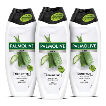 PALMOLIVE MEN żel pod prysznic męski 2w1 3 x 500 ml