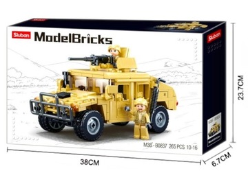JEEP HAMER Hummer H2 BLOCKS Армейская боевая машина Внедорожник 2 фигурки+LEGO ОРУЖИЕ