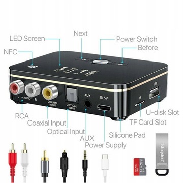 АДАПТЕР ПЕРЕДАТЧИКА NFC ПРИЕМНИК ПЕРЕДАТЧИК BT 5.0