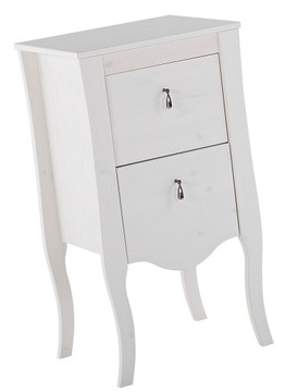 DREWNIANA SZAFKA ŁAZIENKOWA Z SZUFLADAMI == BIAŁA