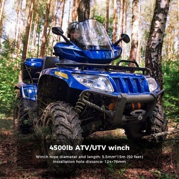 ЭЛЕКТРИЧЕСКАЯ ЛЕБЕДКА ANBULL 12 В 4500 ФУНТОВ/2045 КГ С РУЧКОЙ И ДИСТАНЦИОННЫМ УПРАВЛЕНИЕМ