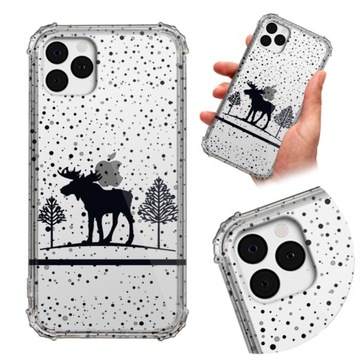 Etui ANTI-SHOCK Wzmacniane IPHONE 11 PRO Święta Zimowe Śnieg Mikołaj Wzory
