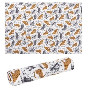 PIELUSZKA MUŚLINOWA DUŻA OTULACZ MIĘKKI KOCYK WZORZYSTY ZWIERZĄTKA 120x120