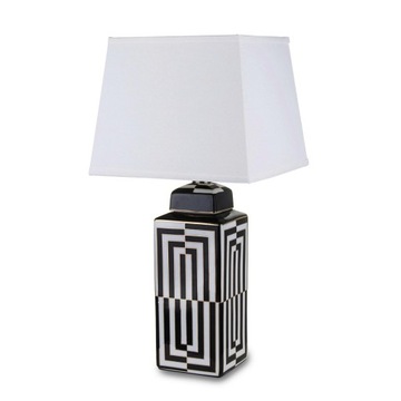 ELEGANCKA LAMPA STOŁOWA STOJĄCA Z ABAŻUREM