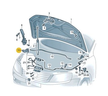 Пенная шумоизоляция крыла VW Passat B7 11-15