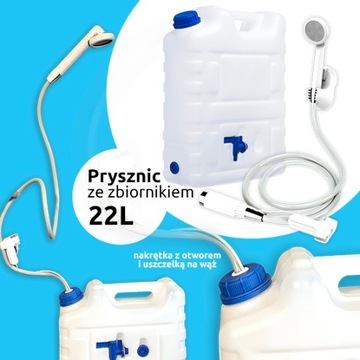 Prysznic przenośny ze zbiornikiem 22L Water2go