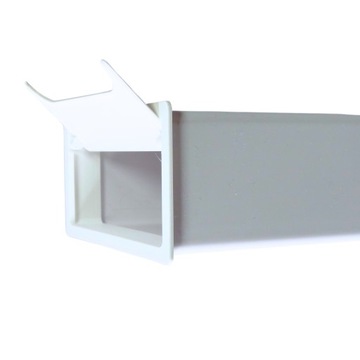 Водопропускная труба для плоского лотка 110х55/ Торец с заслонкой, белый