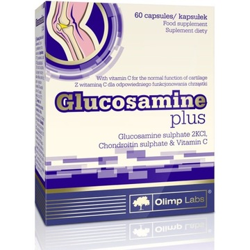 OLIMP Glucosamine Plus 60caps GLUKOZAMINA CHRZĄSTKA STAWY KOŚCI OBCIĄŻENIE