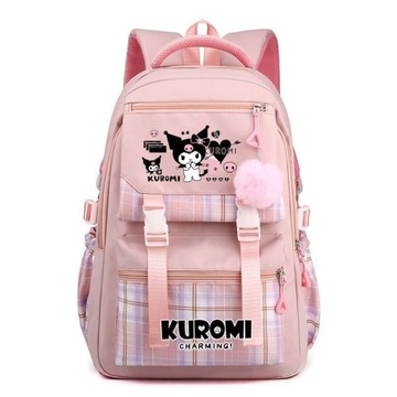 ШКОЛЬНЫЙ РЮКЗАК ШКОЛЬНЫЙ РЮКЗАК Kuromi USB ВЫКРОЙКИ А4 БОЛЬШОЙ