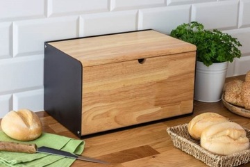 КОНТЕЙНЕР ДЛЯ ХЛЕБА ДЕРЕВЯННЫЙ С ДВОЙНОЙ КРЫШКОЙ