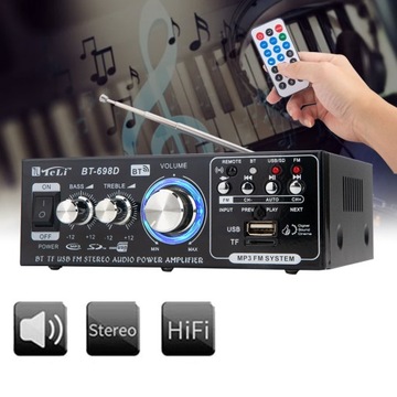 АВТОМОБИЛЬНЫЙ СТЕРЕОУСИЛИТЕЛЬ BT-698D BLUETOOTH FM-РАДИО HIFI ЦИФРОВОЙ АУДИО
