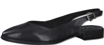 Черные балетки на открытой пятке Marco Tozzi r40