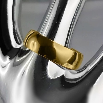 ЗОЛОТОЕ ОБРУЧАЛЬНОЕ КОЛЬЦО КО1 КЛАССИЧЕСКОЕ СТАЛЬ 316L 1 ШТ.